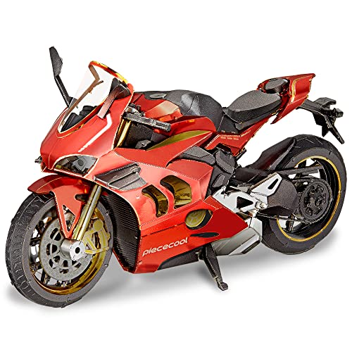 Piececool Puzzle 3D Metal Motos, Maquette Moto de Acier Inoxydable 430, Restauration 100%, Maquette Metal, Cadeau d'anniversaire pour 3D Puzzle Adulte, 218 Pièces