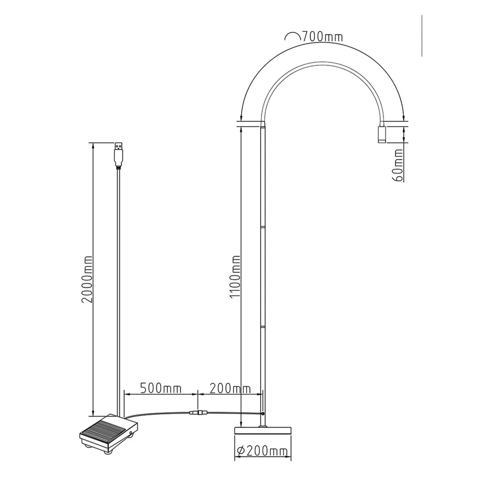 Lampada per polimerizzazione UV Lampada for colla for unghie for bellezza ciglia Lampada a polimerizzazione rapida Ciglia finte Innesto Lampada da terra a LED Lampada for polimerizzazione gel UV