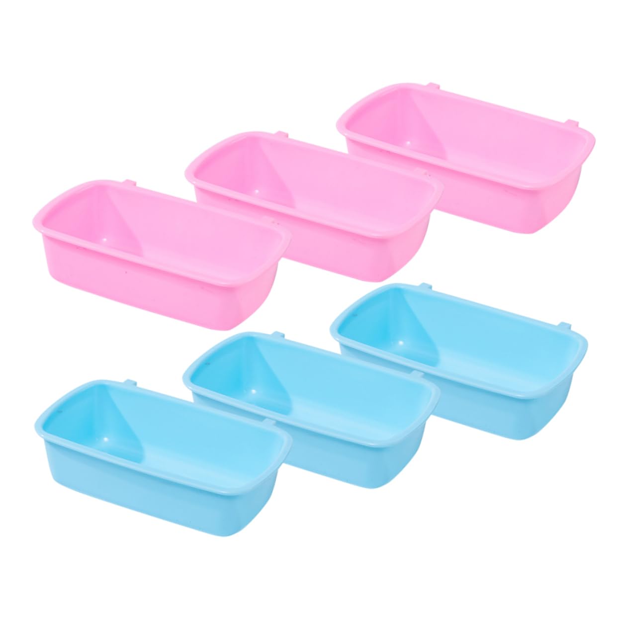 Totority 6Pcs Hamster Hanging Feeder Bowls Durable Small Animal Food and Water Containers Easy to Clean and Store for Hamsters and Guinea Pigs Space Saving Design Smooth