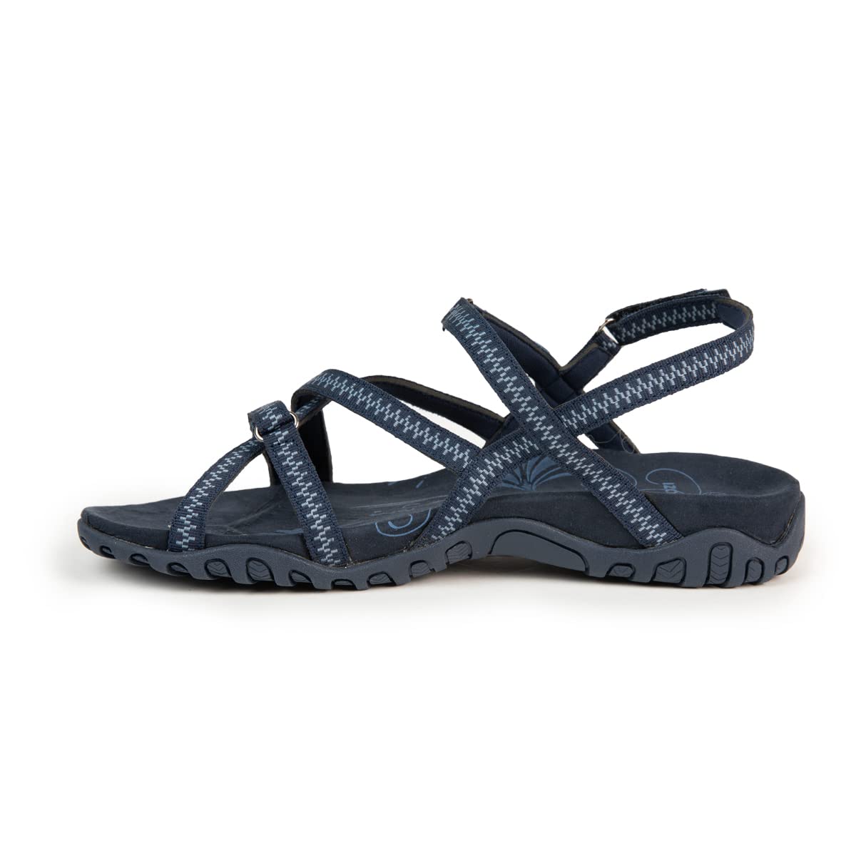 Izas Sandalias de Senderismo para Mujer Deportivas y Cómodas. Sandalias Planas de Verano para Trekking y Caminar de Diseño Ergonómico con 3 Ajustadores. Color Negro