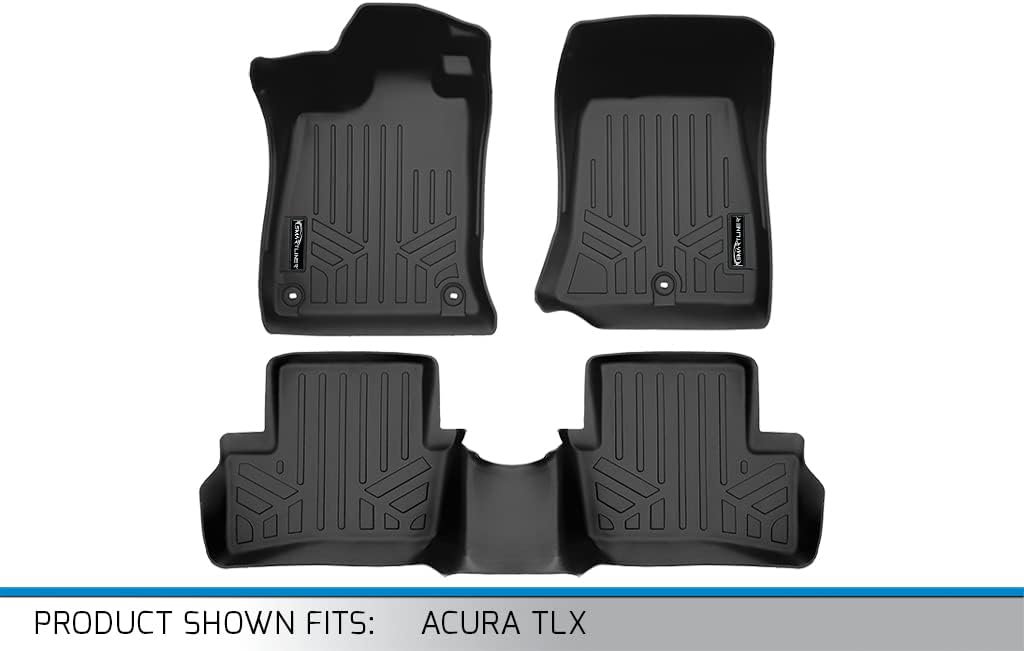 SMARTLINER Custom Fit All Weather 2 Row Floor Mat Liner Set Compatible with 2021-2025 Acura TLX - Image 5
