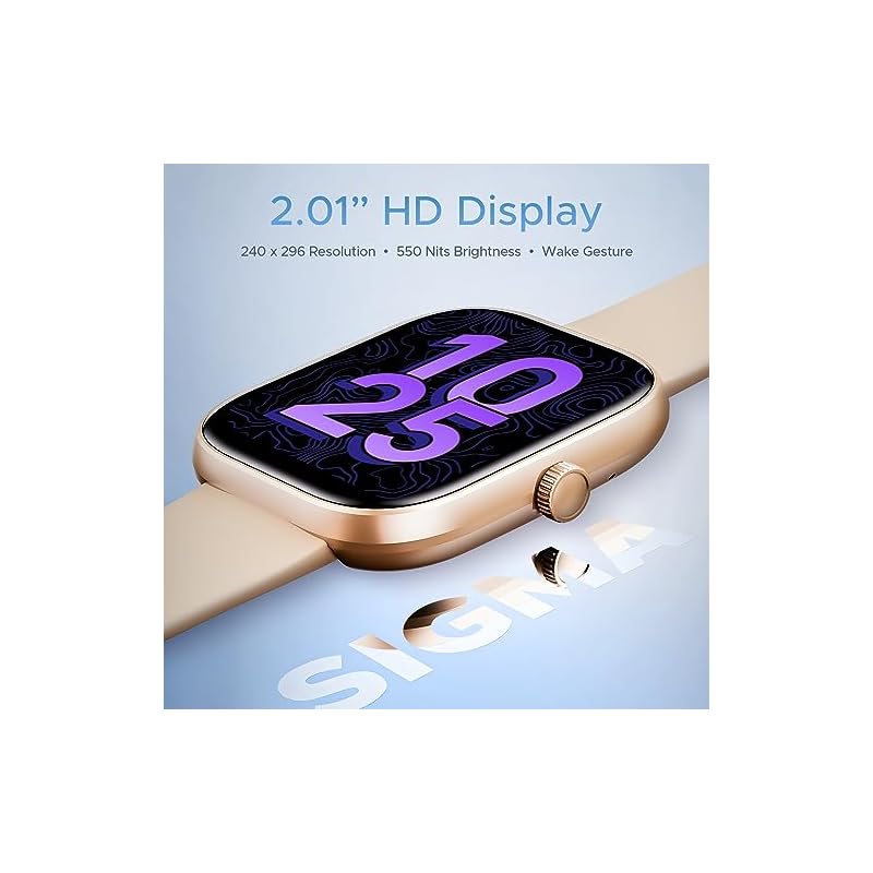 boAt Wave Sigma Smartwatch with 2.01" HD Display,Bluetooth Calling, Coins, DIY Watch Face Studio, 700+ Active Modes, HR&SpO2 Monitoring, Energy and Sleep Scores,IP67(Cherry Blossom) - Image 3