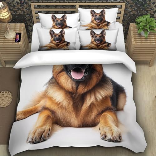 Housse de couette microfibre lavable motif animal 140x200cm - 5