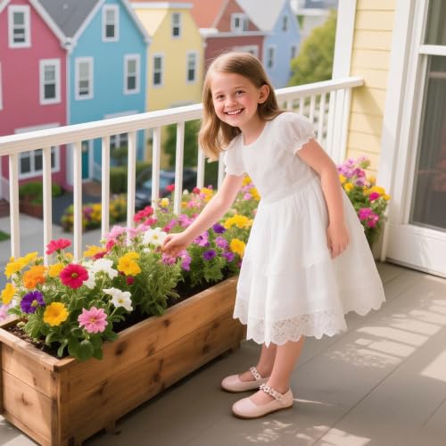 Image of GINFIVE Toddler Girls Dress Shoes Little Girls Mary Janes Ballerina Flats Shoes Toddler