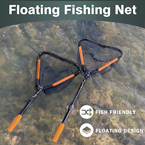 Moishow Floating Fishing Net - Fishing Landing Net Foldable Fishing Net For Freshwater Or Saltwater - Folding Fishing Net And Fly Fishing Net #TOP5