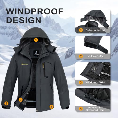 Image of Mens Winter Coats Puffer Waterproof Ski Insulated Jacket