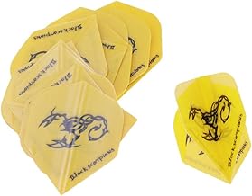 pistro 15Pcs Durable PET Darts Flights Darts Tail Indoor Sports for Steel Tip Darts - Yellow
