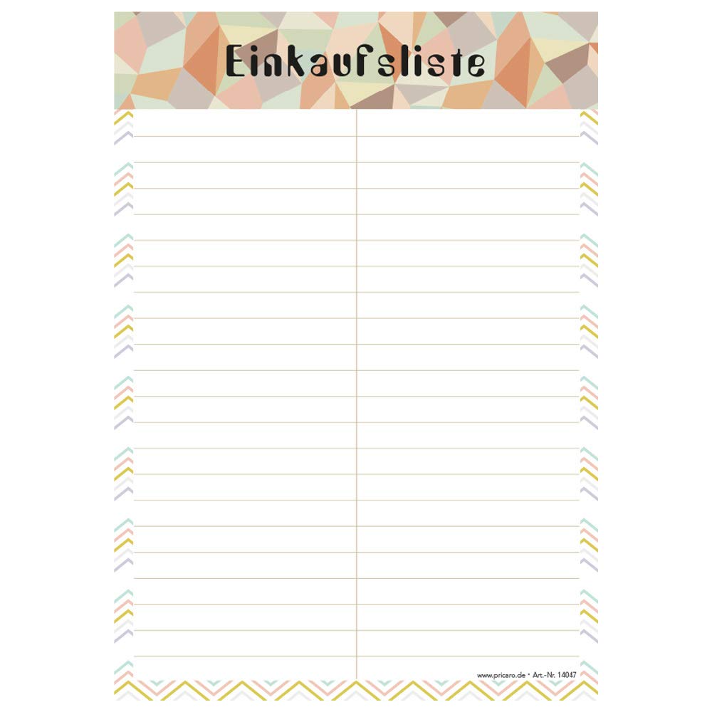 PRICARO Buon Appetito Magnetic Shopping List A6 25 Sheets (Pack of 5