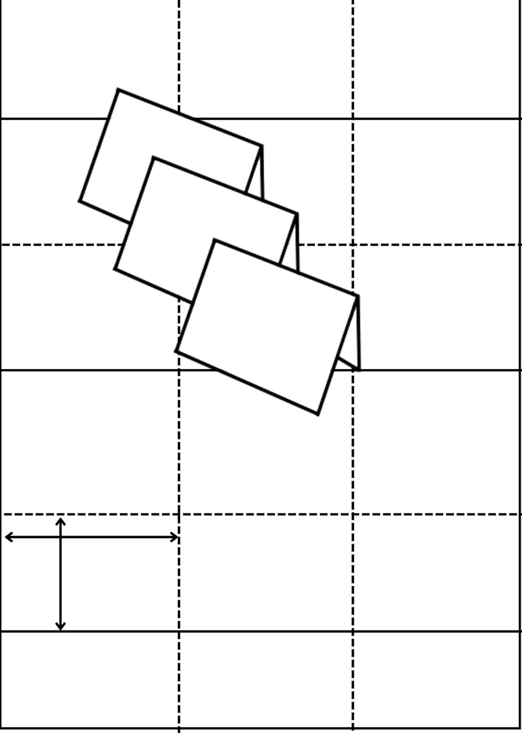 OfficeGear XS Tent Cards (225 Cards) Table Place Cards Perforated Printable Folding Name Cards