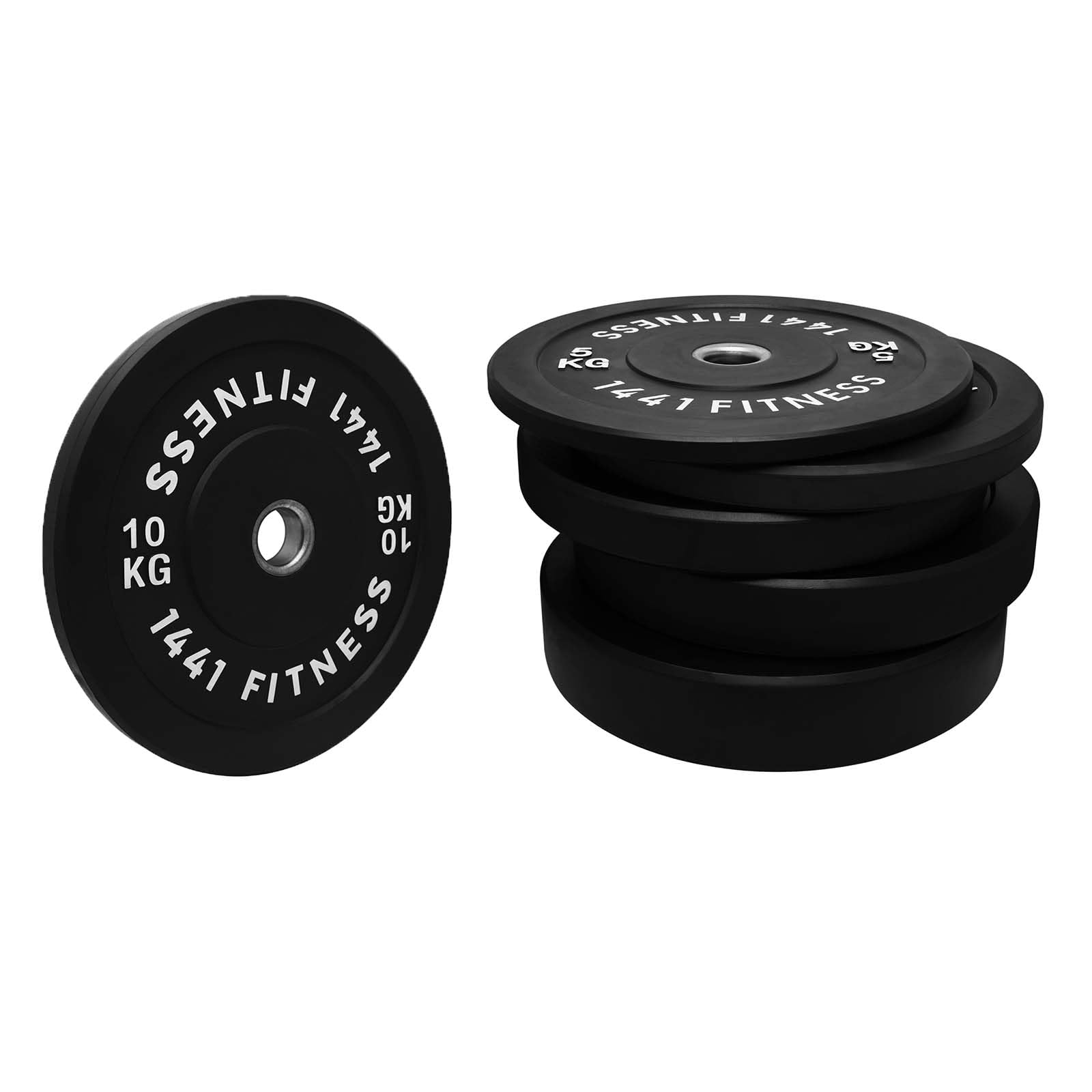 1441 Fitness Rubber Coated Bumper Plates 5KG to 25KG, Rubber Coated Durable Olympic Weight Plates for Gym, Home Workout, Strength Training, Powerlifting & Functional Fitness