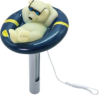 PENCHEN Thermometers,Floating Pool Thermometer Cartoon Polar Bear Shape Water Temperature Thermometers with String for Outdoor Indoor Swimming Pools Spas Hot Tubs Fish Ponds