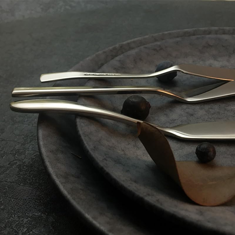 ONUIFIKE Silverware Set, 1/4/6/8/10/12 Pieces Medium Stainless Steel Butter, Jam, Cheese, Table & Dessert Knives, Home Cutlery Flatware Set(12 Pieces)