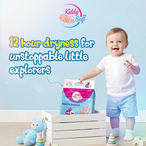 Image of Baby Diaper Pants, Extra Large (XXL), 24 Counts | 5 Layer All Night Leakage Protection & Quick Absorbency | For Babies of 19-25 Kg | Up to 12 hours Protection | Rash Free Comfort Diapers