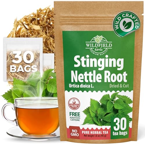 Image of 30 Bags Nettle Root Dried Stinging Nettle Root Herbal Tea - 30 Count 2g Bags Herb Tea Raiz De Ortiga
