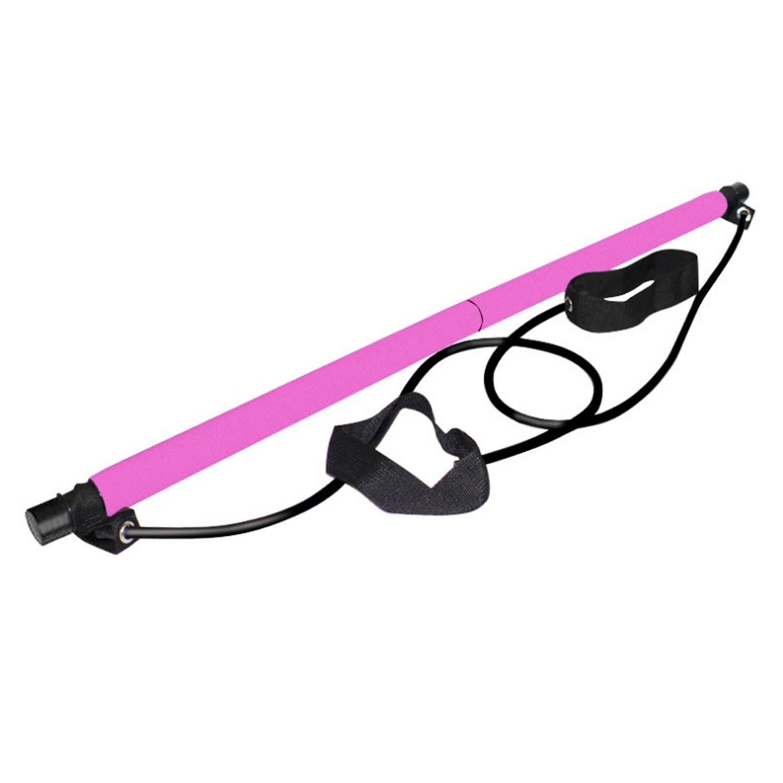 Kit de barre de pilates avec bande de résistance, bandes de résistance portable, barre de Pilates pour la maison et la salle de sport, bodybuilding, yoga, pilates bâton avec dragonne pour les pieds