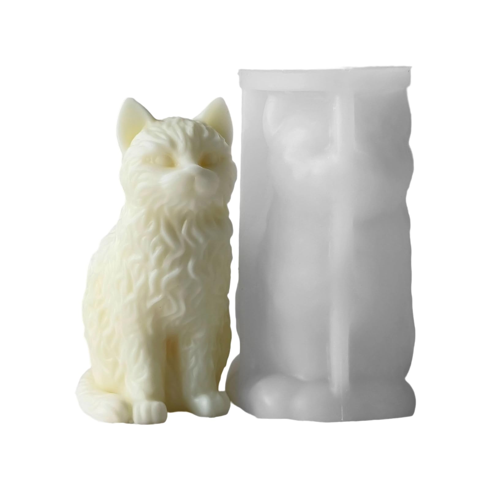 NEWFT Silicone Mold Crafting Mold Candle Sitting Cats Shape Craft Mould Silicone Handmade Supplies for Making Candle