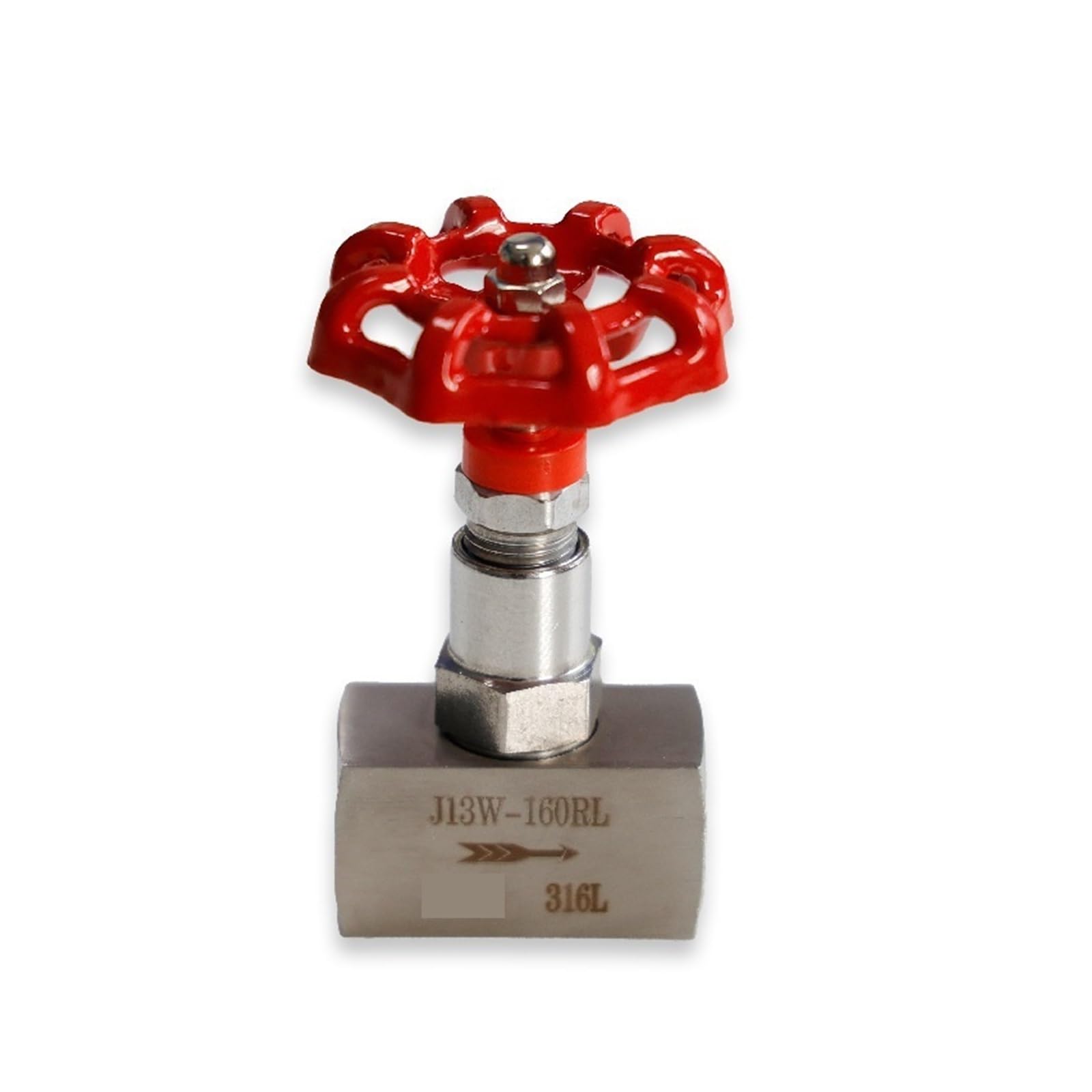 Válvula de aguja DN6 de paso recto acero inoxidable 304 cierre J13W