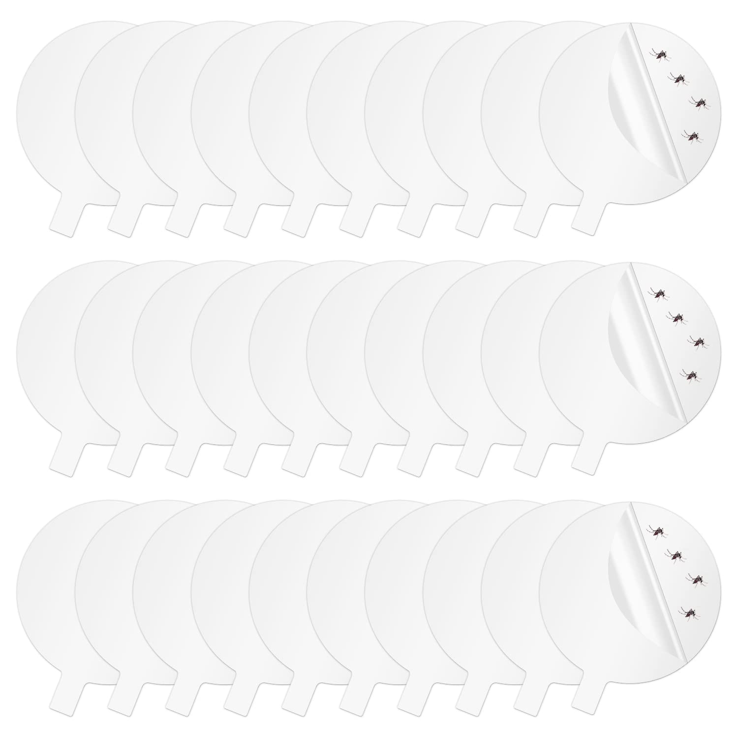 LUTER30 Pieces Fly Trap Sticky Pads, Round Refillable Glue Boards Fly Trap Glue Plates Fly Catcher Refills Fly Traps for Indoor for Katchy DOUHE Fenun Fly Killer Lamp
