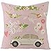 HJKGSX Federe Confezione da 4 Copricuscini Decorativi Fodere Biancheria 45x45 cm Quadrate per Cuscino per Divano Sedia Cuscini Luye Automobile