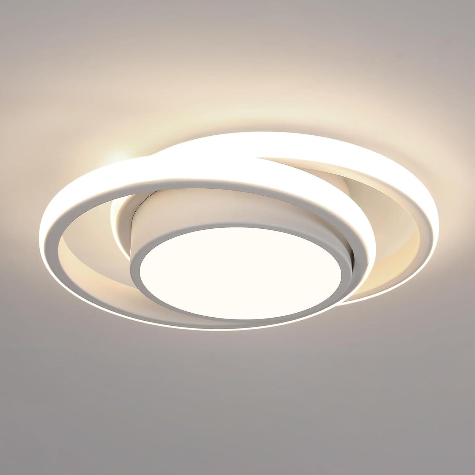 LED Ceiling Lights, Modern LED Ceiling Lights 32W 2350LM, Nature Light 4500K, Round Ceiling Lighting for Bedroom Hallway Balcony Corridor (White) (Dia 27cm)