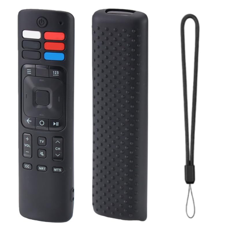 Soft Silicone Protective Housing Case for Hisense ERF3A69 ERF3R69 ERF3I69 ERF3S69 ERF3N69 ERF3A69 for Toshiba CT-95003 Remotes Anti-Scratch Drop-Proof Non-Slip Dust Cover (Black)