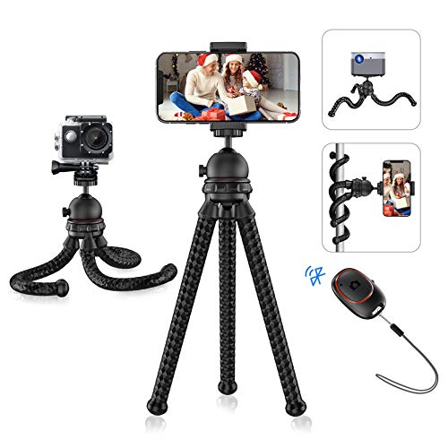 Mini Stativ, Mpow flexibles Handy Stativ mit Bluetooth 5.0-Fernauslöser und 360 ° -Drehung, tragbarer Kamerastativ für Vlog, kompatibel mit