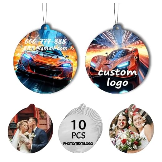 10/20/50/100 Piezas de Ambientadores Personalizados para Coche al por Mayor, Ambientadores de Coche Personalizados de Doble Cara con Foto, Texto y Logo (Redondo)