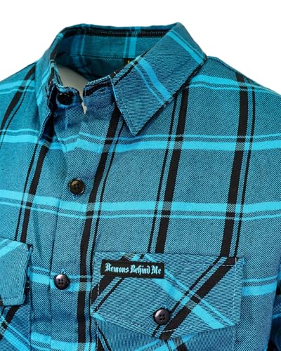 The Survivor Teal Flannel (Hidden Snap Collars)4