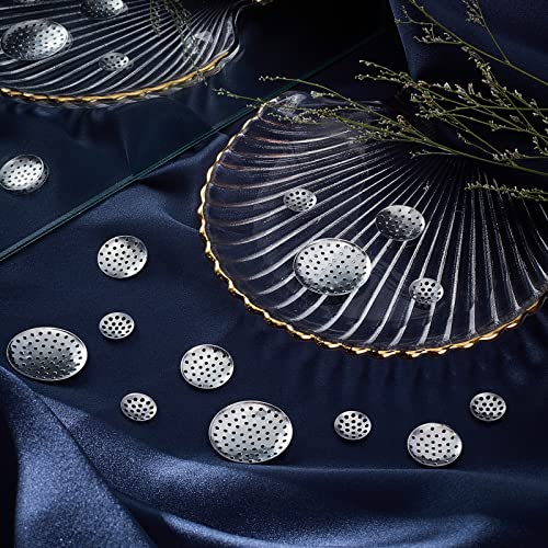 SUNNYCLUE 1 Box 180Pcs 3 Size Brooch Sieve Findings 12mm 18mm 28mm Silver Brooch Clasps Pin Disk Base Disc Blank Thicken Cabochon Trays for DIY Jewellery Craft Making Decoration Accessories - Image 4