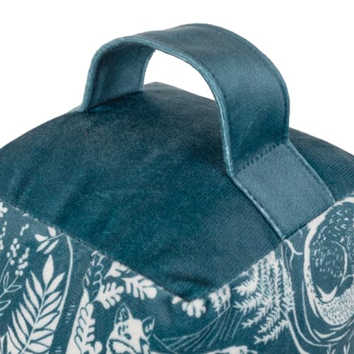 Furn Winter Woods Animal Doorstop - Winter Woodland Animal Design Fabric Weight for Doors (Winter Woods - Midnight Blue) - Image 3