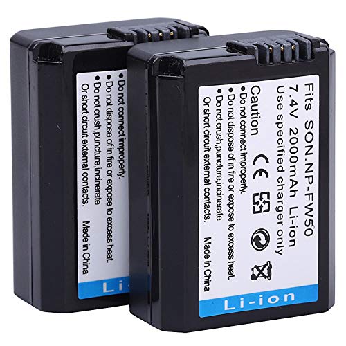 kit Carregador Duplo Antorium +2x bateria NP-FW50 Sony A7ii A7 A6500 A6400 A6300