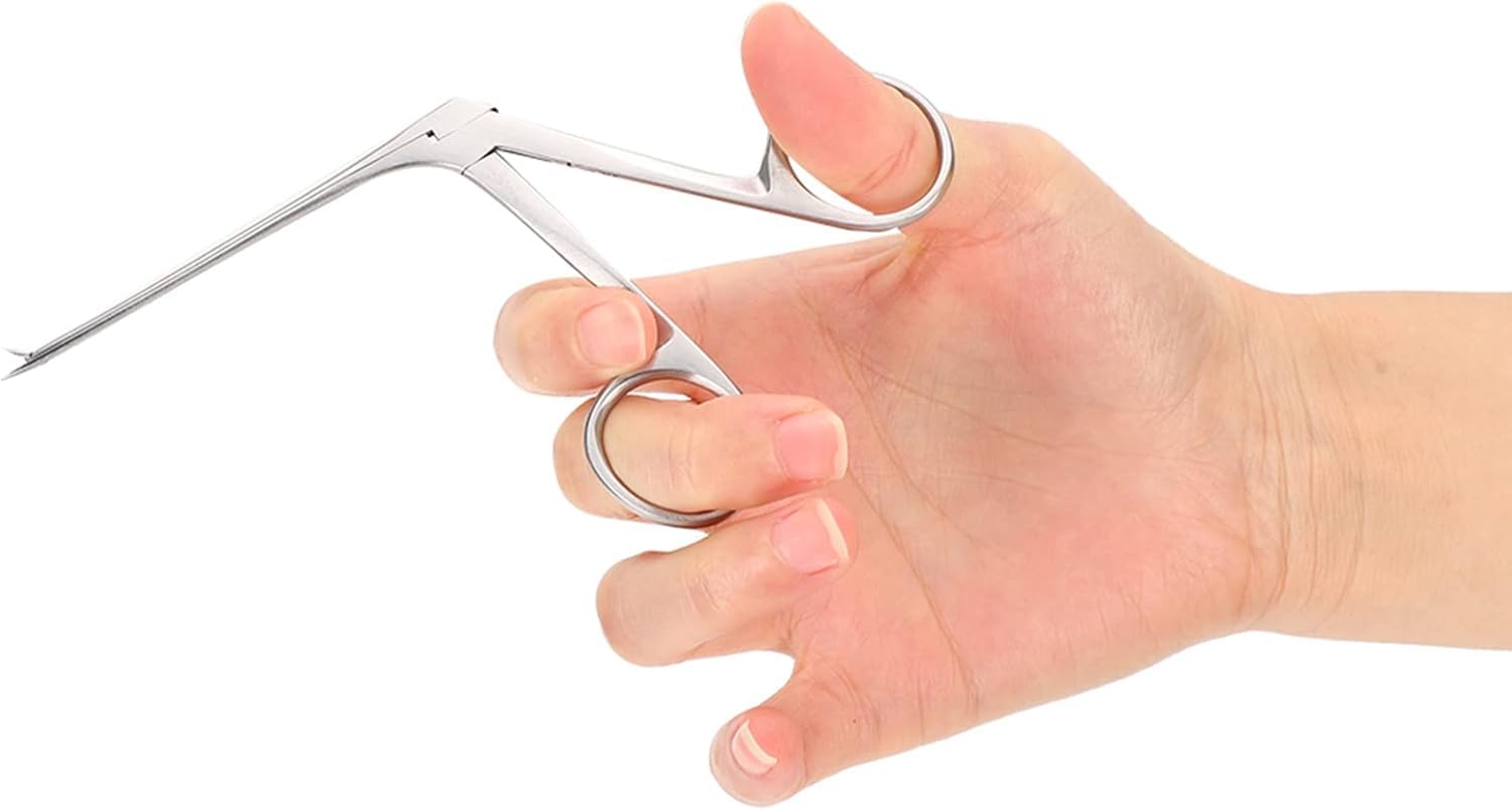 Pinze per Orecchie in Acciaio Inox Da 3", Pinze per Orecchie Medie, Pinze per Orecchie a Coccodrillo per La Pulizia Professionale Delle Orecchie | Pinzette per raccogliere e pulire le orecchie, pinzette per orecchie