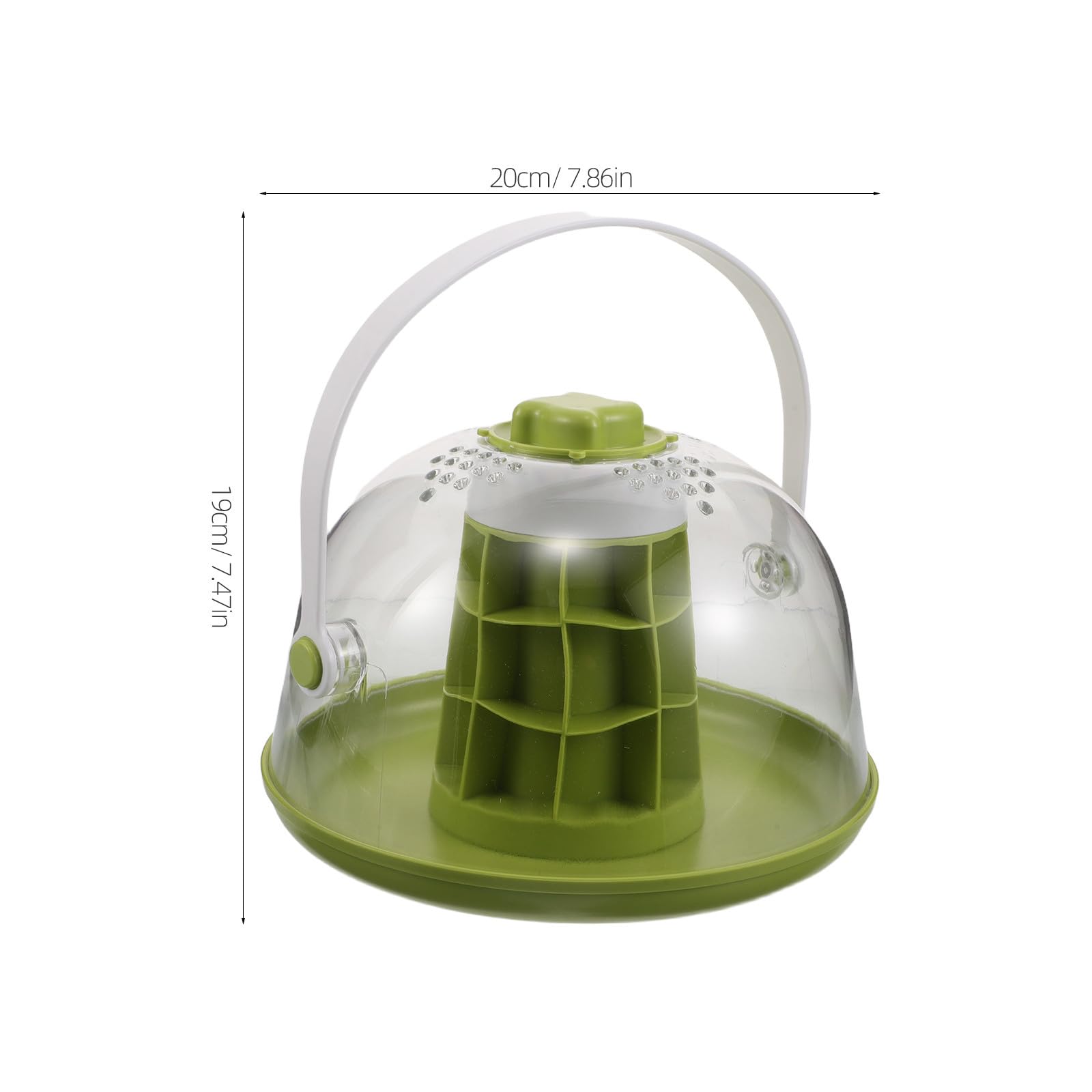 Ciieeo Terrario Osservazione Lumache Trasparente ABS Rettangolare 20 Cm | Base Removibile, Aperture Accessibili e Fondo Solido, Fori di Ventilazione per Uso Scolastico e Gite in Famiglia