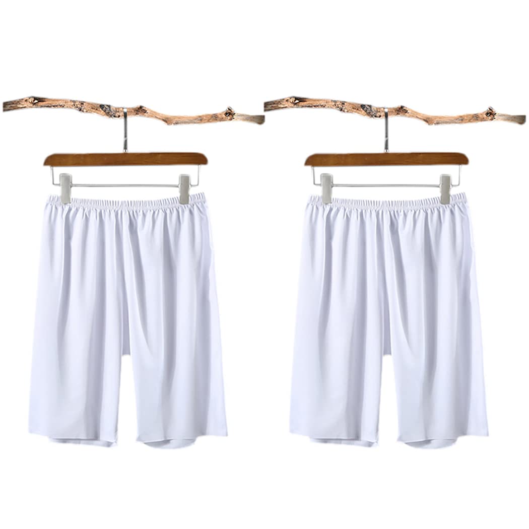 Licogel Men Lounge Shorts Breathable 2 Pairs Lightweight Classic Soft Pajama Shorts for Home Indoor Lightweight Workout Athletic Fashion Solid Color-image-8