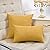 Anickal Set of 2 Mustard Yellow Farmhouse Pillow Covers Cotton Linen Decorative Square Throw Pillow Covers 18x18 Inch for Sofa Couch Decoration