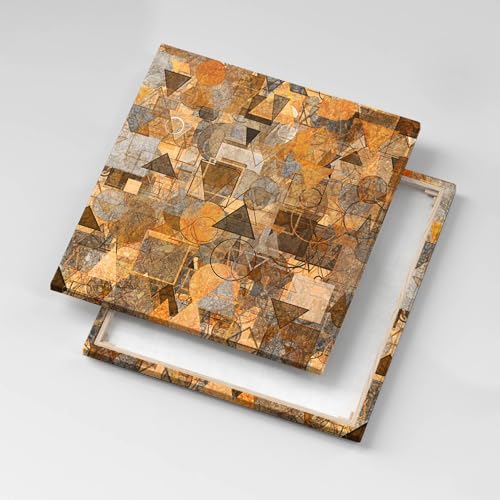Toile 60x60cm formes géométriques Wallfluent - Tableau mural peint art abstrait