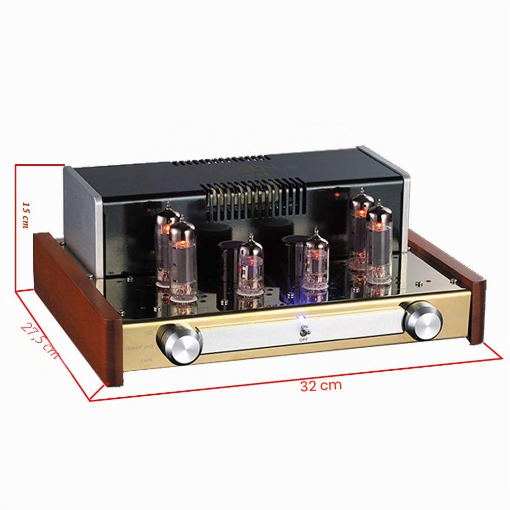 Yaqin MC-84L Amplificatore stereo a valvole integrato, Potenza 12Wx2,Tubi 6P14x4pcs 12AX7Bx2pcs, AC110 e AC230 Facoltativo