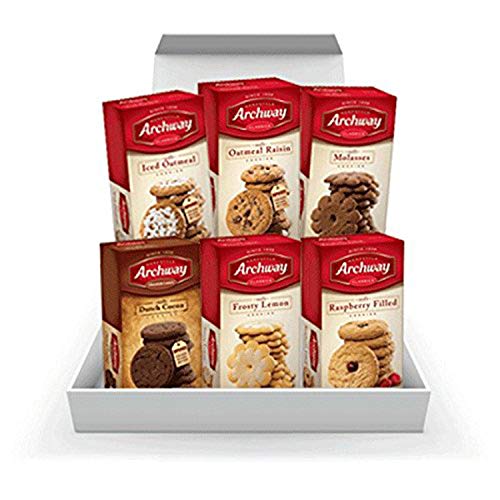 Archway Cookie Bundle: Iced Oatmeal, Oatmeal Raisins, Molasses, Dutch Cocoa, Raspberry Filled, Frosty