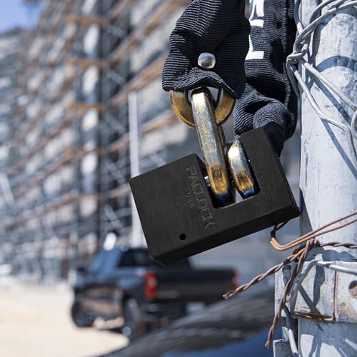 Image of PACLOCK's 17-1100-Series Block-Lock, High Security Rotating Disc, Manufacturer-Controlled Key Assigning, Exclusive Key Number, Keyed Alike U-Pick!, Black