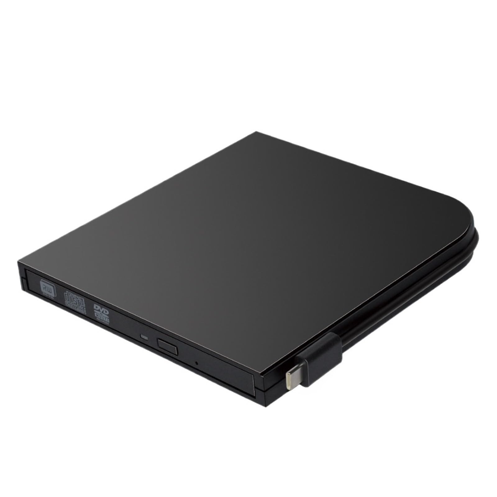 Podwójny Kabel Z Zakrzywioną Krawędzią Zewnętrzna Nagrywarka USB CD/DVD Komputer Notebook Zewnętrzny Wymienny Napęd Optyczny Wyczyść Proces Odtwarzania