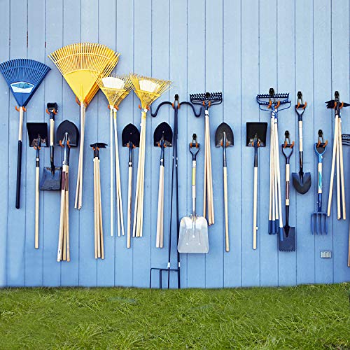 NOUVCOO 10 Pcs Heavy Duty Garage Storage Utility Hooks, Wall Mount Tool Holder Different Size Double U Hook with Anti-Slip Coating NC20