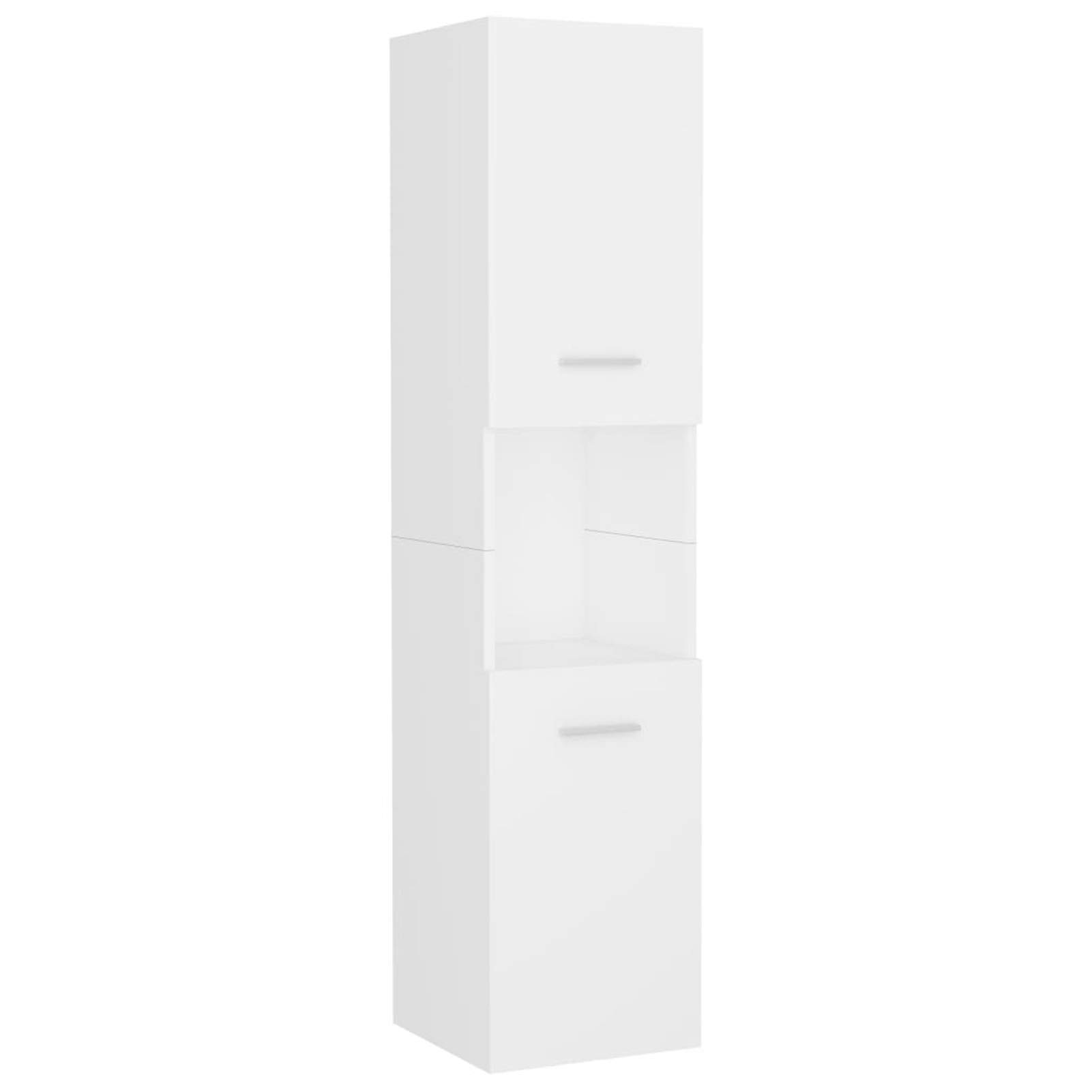 Tidyard Armario baño Columna de Baño Suspendido Armario Alto para Baño Mueble Auxiliar 2 Puertas, Mueble Lavabo, Medidas: 30x30x130 cm,Color: Blanco