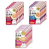 いなば すごい乳酸菌 猫用ウェットフード アソート 3種×6袋（まぐろ ささみ ほたて・かつお おかか・だしスープ） お腹の健康サポート オリジナルティッシュ付き image