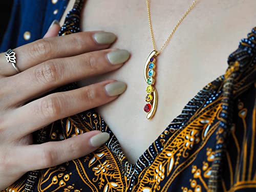 Chakra Healing Necklace Jewelry for Women with Crystal, 7 Chakra Alignment for Activated Healing Spiritual, Journey Necklace4