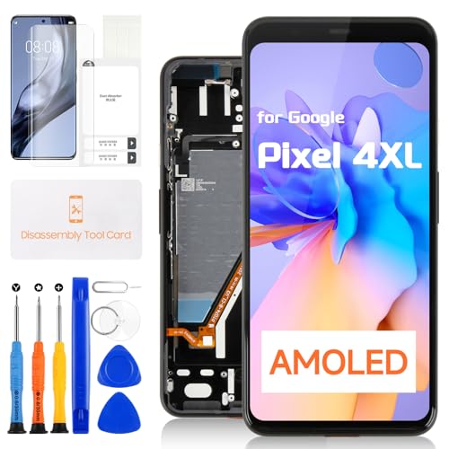 Écran LCD pour Google Pixel 4 XL noir tactile défectueux réparation bloc complet G020P