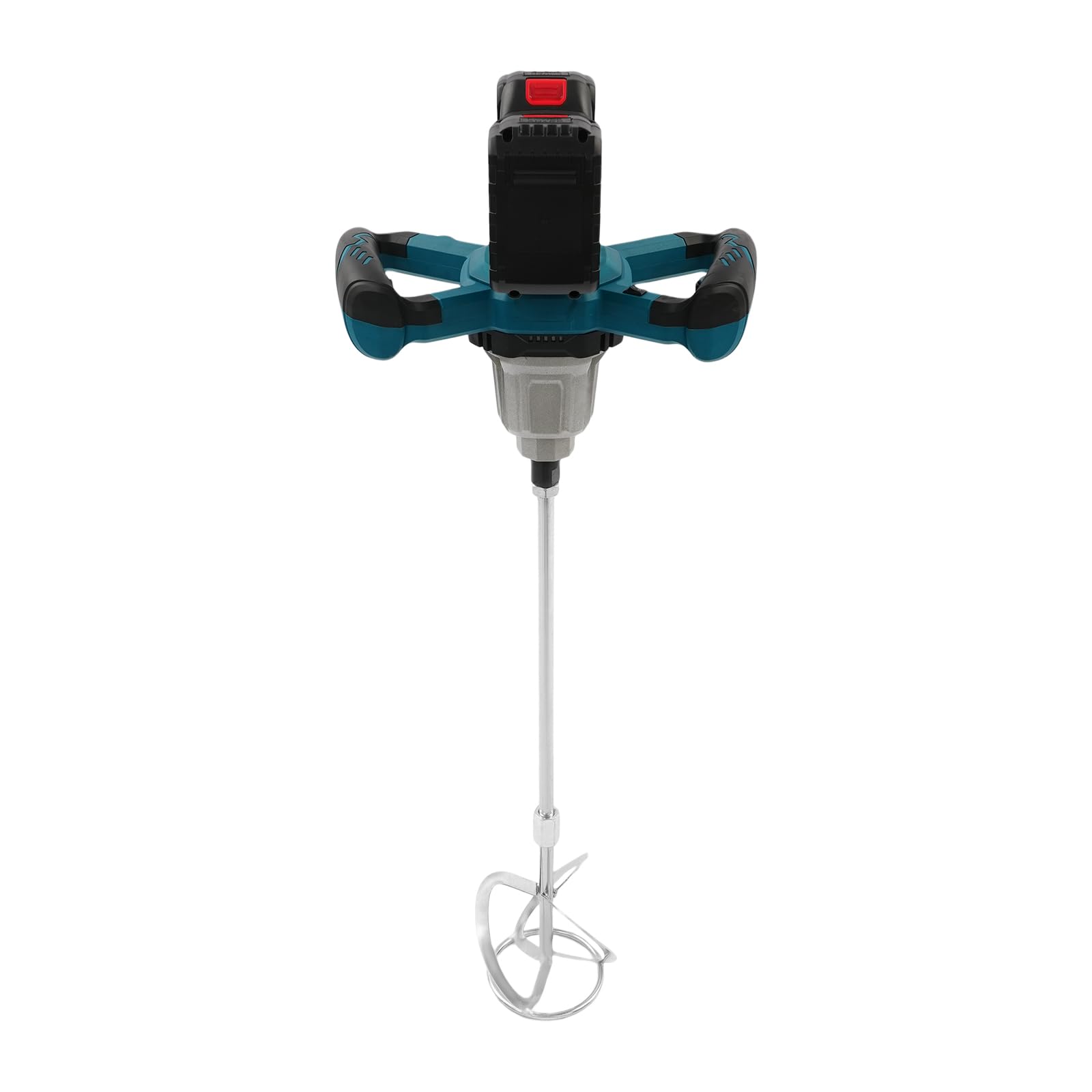 Miscelatore per calcestruzzo ricaricabile 1200 W, agitatore per malta a 6 velocità, motore Brushless, coppia alta, testa doppia S Ø115 mm, per cantiere e lavori professionali