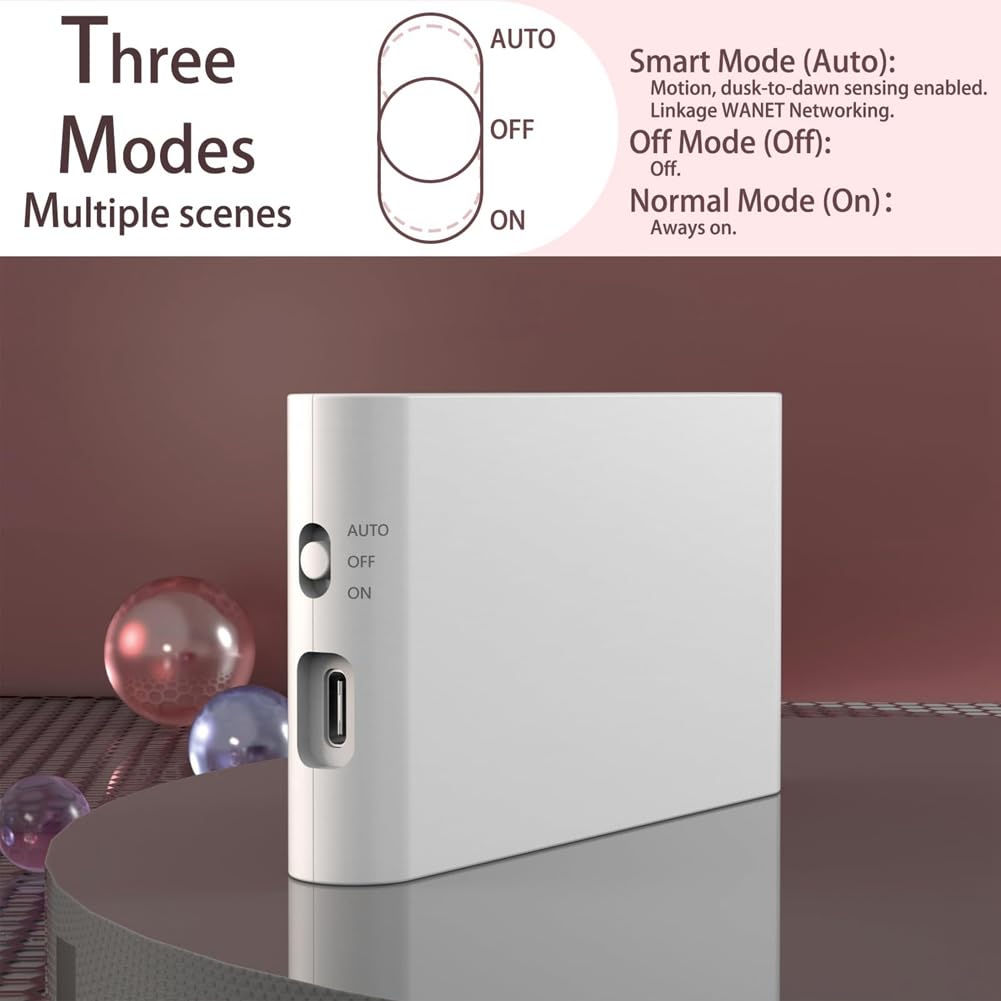 Luz LED Inteligente con Sensor de Movimiento Recargable, Protección Ocular, Lámpara de Noche para Dormitorio, Pasillo, Iluminación de Gabinete, 6 Piezas