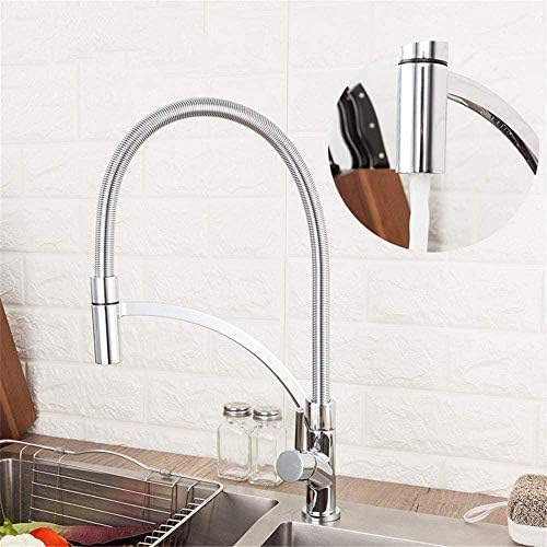 Robinet mitigeur à bec rétractable en laiton monocommande pour évier de cuisine