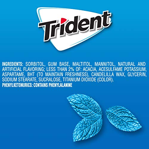 Trident White Peppermint Sugar-Free Chewing Gum, 60 Packs of 16 Pieces - image 3