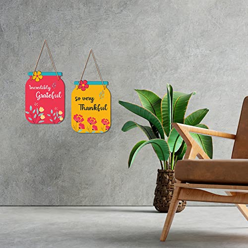 Image of Artvibes Motivational Quotes MDF Wood Wall Hanger Ornaments | Quotes Decor Item | Motivational Wall Decor | Wall Poster | Graphic Art | Gift Items | Office Wall Decoration Items (WH 6807N), Set of 2